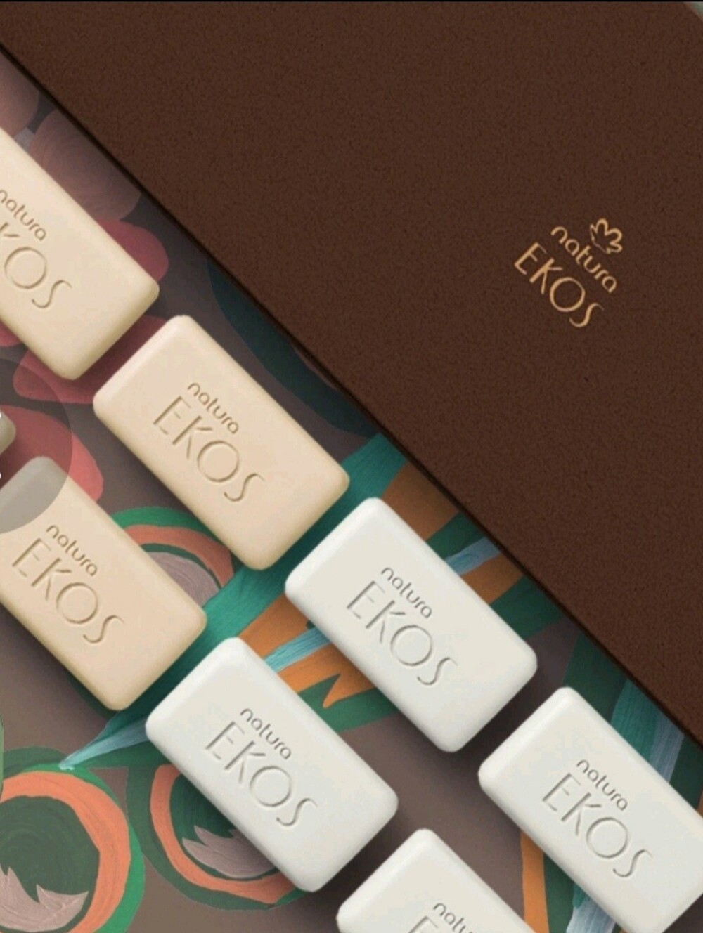 Natura Ekos Cocoa and Chestnut Soap in a  Beautiful Gift Box (8 Mini bars)